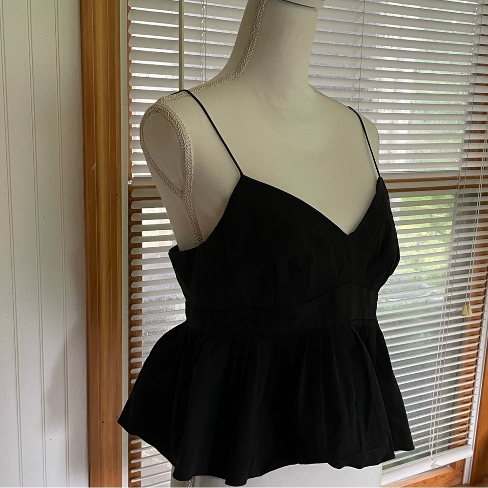 Nanette Lepore Guilty Pleasure Peplum Style Crop Top Black Size 8 - Picture 4 of 10